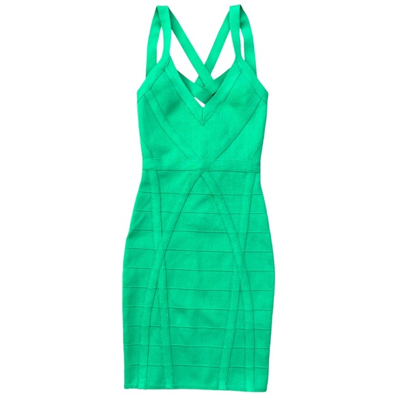 NWT Vintage Y2K Guess Green Bandage Bodycon Dress - Picture 1 of 6